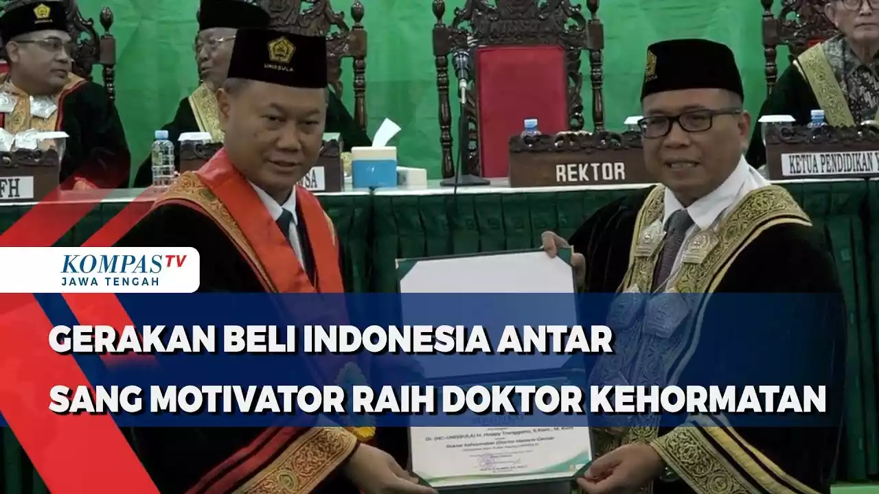 Gerakan Beli Indonesia Antar Sang Motivator Raih Gelar Doktor Kehormatan
